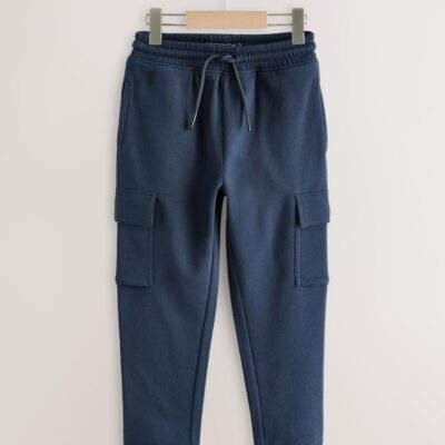 Navy Blue Slim Fit Cargo Rich Joggers