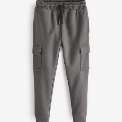 Charcoal Grey Slim Fit Cargo Rich Joggers