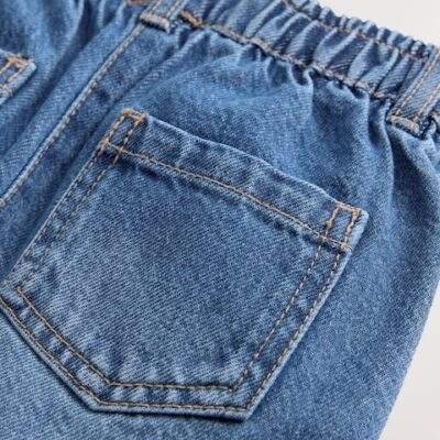 Mid Blue Denim Barrel Jeans