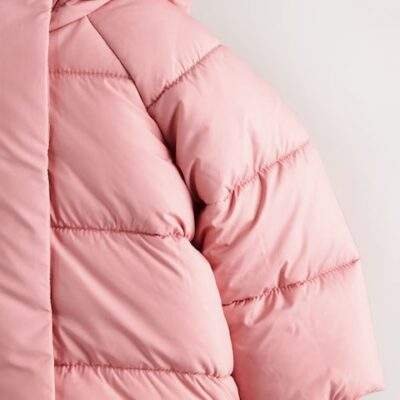 Pink Hooded Baby Padded Jacket