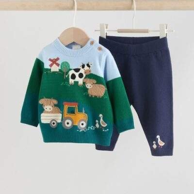 Bright Farm Baby Knitted Top and Leggings Set