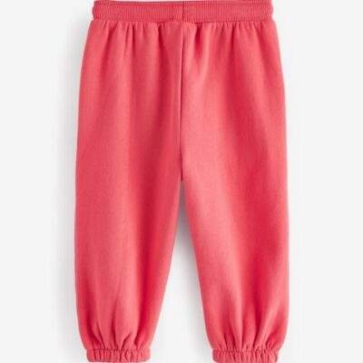 Coral Red Cuffed Sweat Joggers