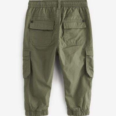 Khaki Green Lined Cargo Trousers