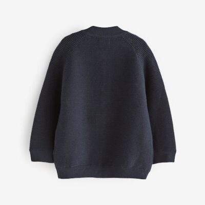 Navy Zip Through Cardigan