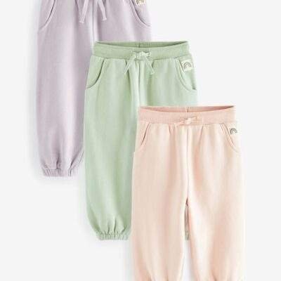 Lilac/Green/Pink 3 Pack Jogger Set