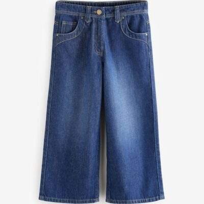 Dark Inky Wash Wide Leg Jeans