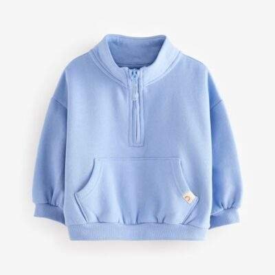 Blue Quarter Zip Sweatshirt