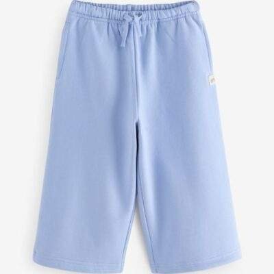 Blue Wide Leg Sweat Joggers