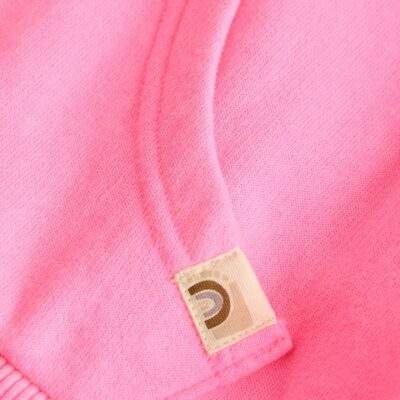 Bright Pink Zip Through Hoodie