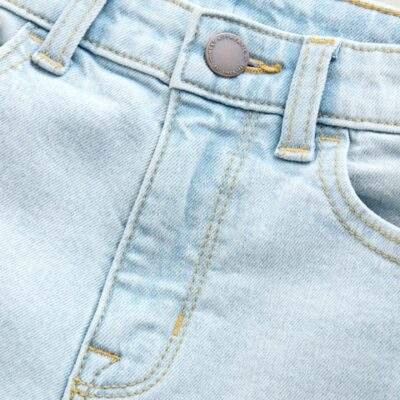 Bleach Wash Regular Fit Stretch Jeans