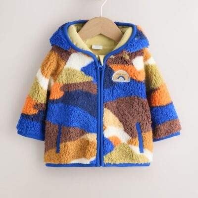 Blue Scene Hooded Baby Fleece Jacket