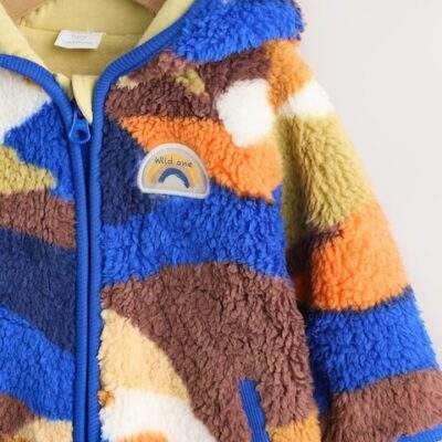 Blue Scene Hooded Baby Fleece Jacket