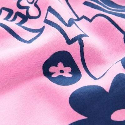 Pink/Animal Sweatshirt and Ribbed Flare Set