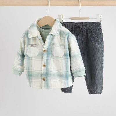 Minerals Baby Shacket Top and Trousers 3 Piece Set