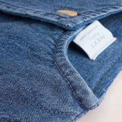 Blue Denim Jersey Quilted Baby Jacket