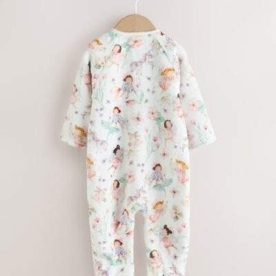 Cream Baby Fleece Sleepsuit