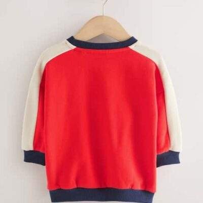 Red 1982 All-Over Print Crew Neck Sweatshirt
