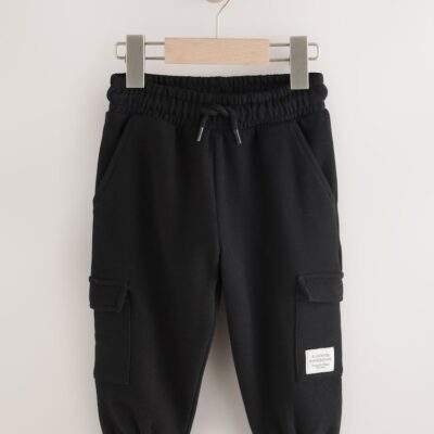 Black Soft Touch Jersey Utility Joggers
