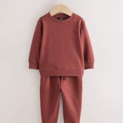 Burgundy Red Logo Sweatshirt And Joggers Set