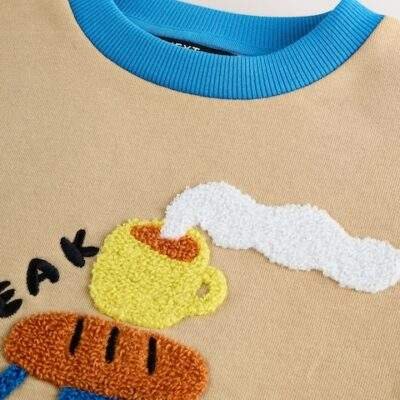 Tan Brown Single Sweatshirt and Joggers Set