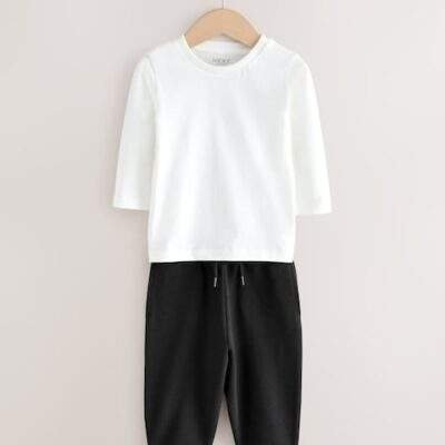 Grey T-Shirt And Joggers 3 Piece Set