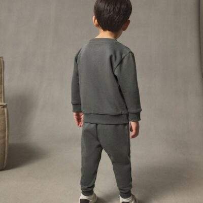 Charcoal Grey Logo Sweatshirt And Joggers Set