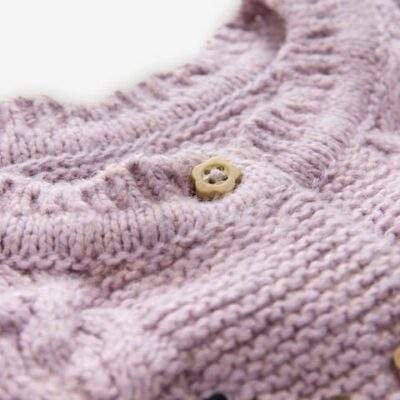 Purple Cath Kidston Floral Cable Cardigan