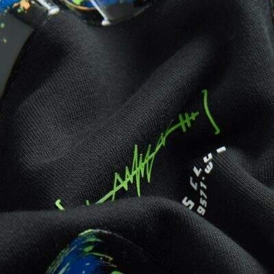 Black Headphones Older Boys Graphic Print Hoodie