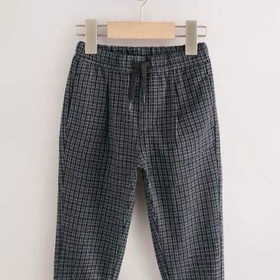 Black/Grey Pull On Smart Trousers