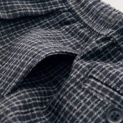 Black/Grey Pull On Smart Trousers