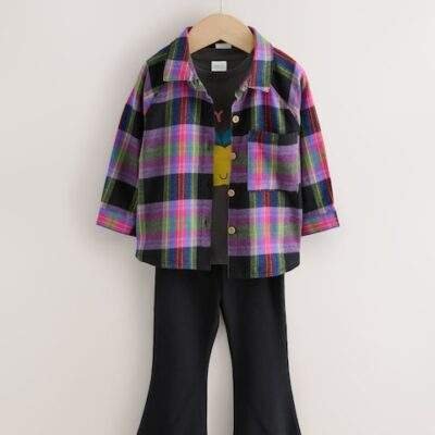 Multi Shirt T-Shirt And Leggings Set