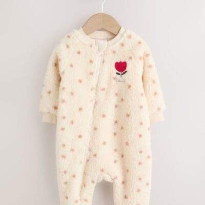 Spot Heavyweight Fleece Baby Sleepsuit
