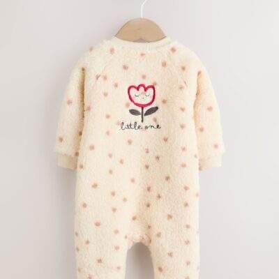 Spot Heavyweight Fleece Baby Sleepsuit