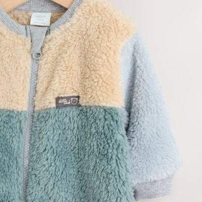 Minerals Colour Blocked Fleece Sleepsuit