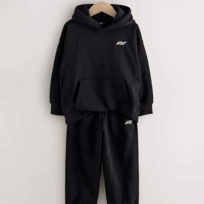 Black Sweatshirt and Joggers Set