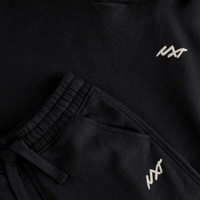 Black Sweatshirt and Joggers Set