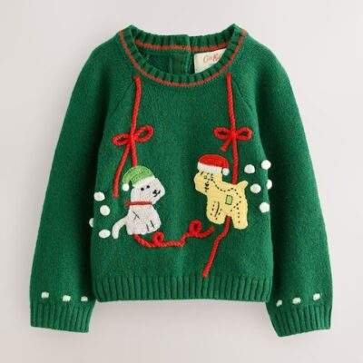 Green Cath Kidston Christmas Jumper