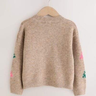 Oatmeal Christmas Tree Jumper