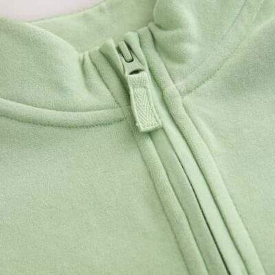 Sage Green Quarter Zip Sweatshirt