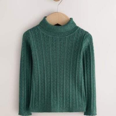 Dark Green Roll Neck Jumper