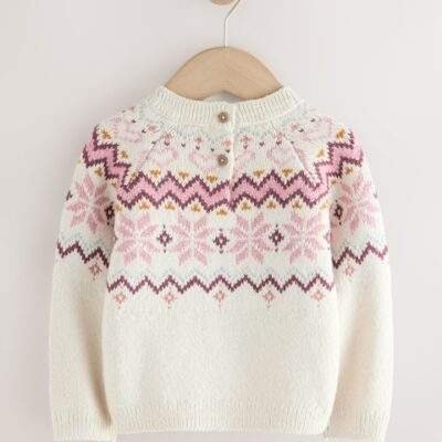 Ecru Christmas Fairisle Jumper