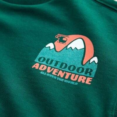 Green Sweatshirt and Utility Joggers Set