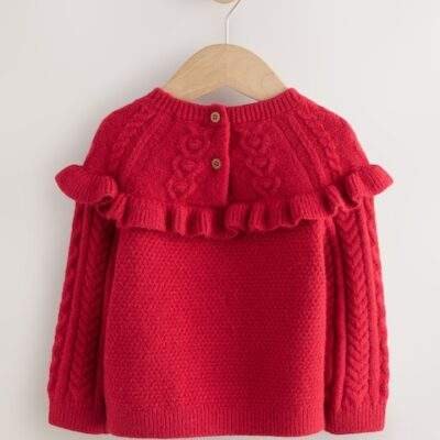 Red Cable Knitted Jumper