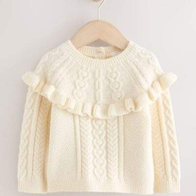 Ecru Cable Knitted Jumper