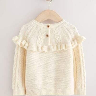 Ecru Cable Knitted Jumper