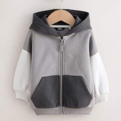 Grey Zip Through Hoodie