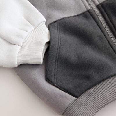 Grey Zip Through Hoodie