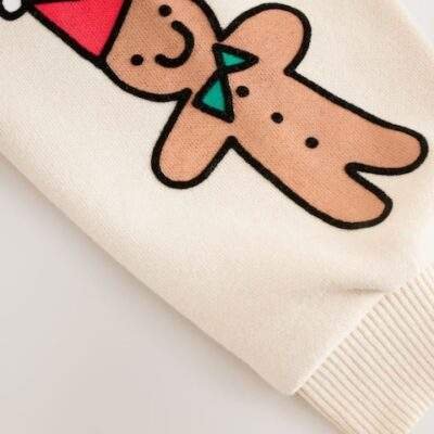 Ecru White Christmas Crew Neck Jersey Sweatshirt