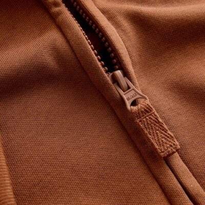Orange Zip Through Hoodie