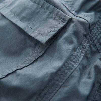 Grey Blue Lined Cargo Trousers